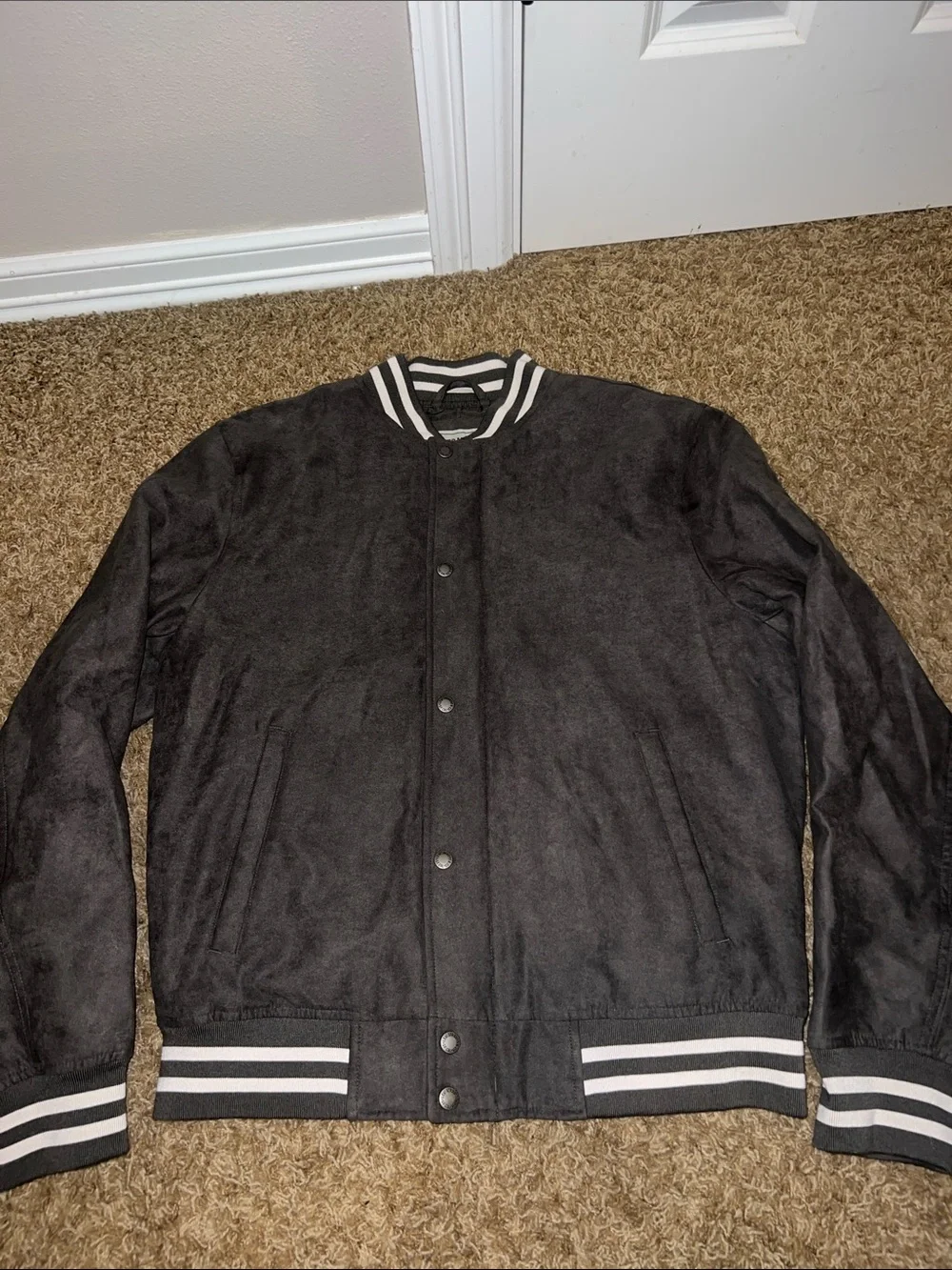 Levi Strauss Men's Microsuede Varsity Bomber Jacket